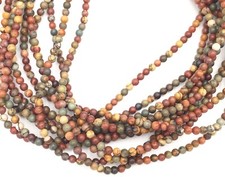 4mm Amazing Red Creek Jasper round smooth Gemstone beads-jewelry Making Beads