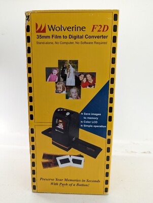 Wolverine F2D 35mm Slide & Negative Film to Digital Image Stand Alone Converter