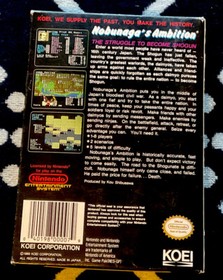 Nobunaga's Ambition NES NR MINT CIB 1989 Nintendo Complete In Box W All Inserts!