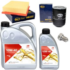 L'Huile De Moteur Set Filtres 10W-40 6 Litre + Bouchon pour Audi A4 Avant 380 Cv