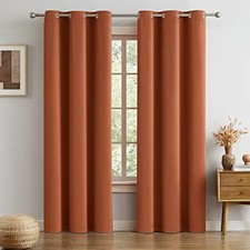 Curtains 84 inches long Blackout bedroom curtains, metal rings
