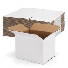 8x6x6 Shipping Boxes White 30 Pack Corrugated Cardboard Mailer Packaging Small B