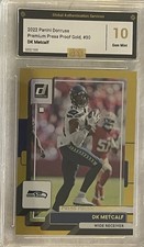 D K Metcalf 2022 Panini Donruss Premium Press Gold #30