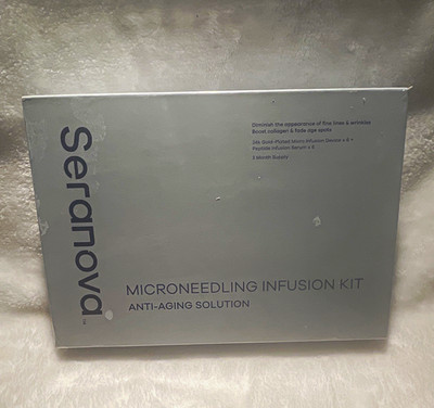 Seranova Microneedling Anti-Aging Kit w/ 24K Gold Peptide Serum, Device 3 month