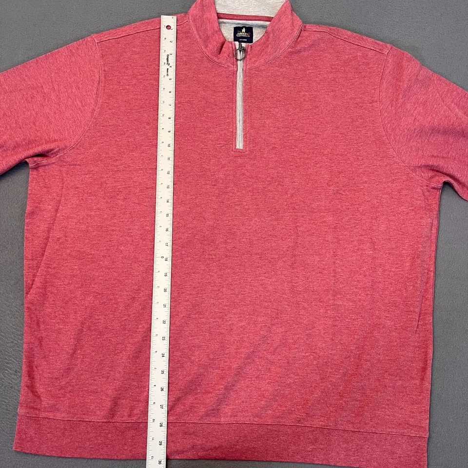 Johnnie-O Mens Sz 2XL Sully Quarter Zip Pullover Wrinkle Resistant Merlot Modal - Image 4 of 4