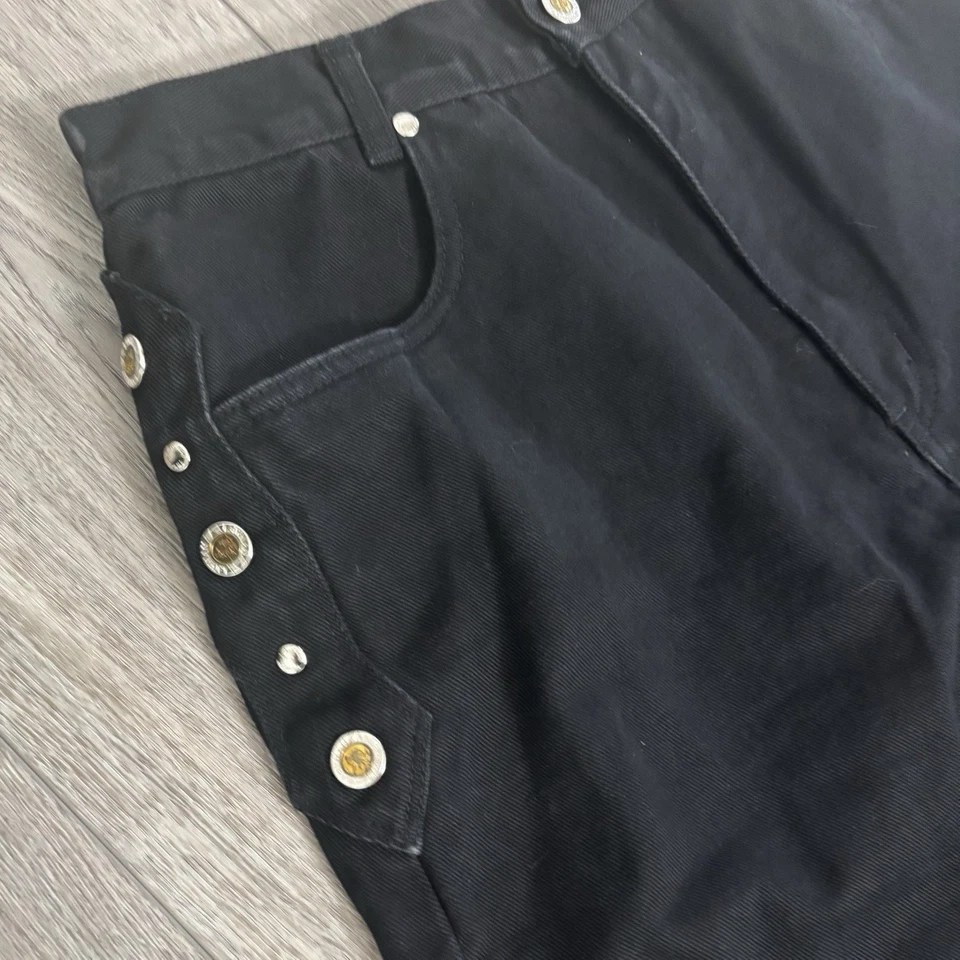 Lawman Western Jeans Größe 9/10 Superior Relaxed Fit Jet Black No Fade Knöpfe - Bild 2 von 4