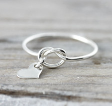 925 Sterling Silver Heart Ring, Heart Style Dainty ring, Gift for her MD004