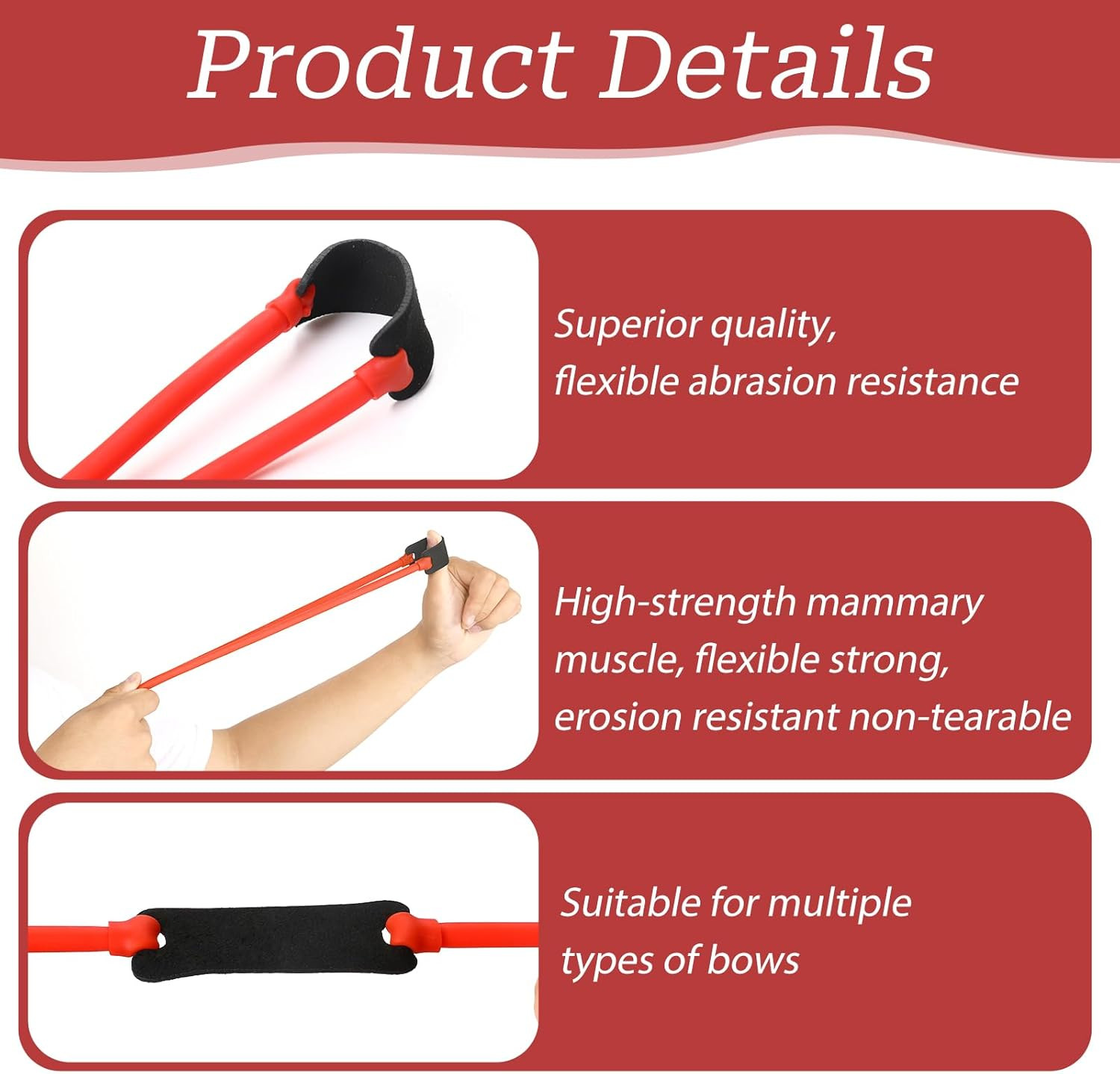 KALIONE 4 Pcs Slingshot Replacement Band Sets, Heavy Duty Pull Slingshot Replace