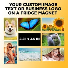 CUSTOM IMAGE Photo Refrigerator Locker Magnet Magnets Vinyl Laminated 2.25 x 3.5