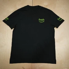 Amazon Fresh Grocery Black T Shirt L Men Employee Store Uniform Short Sleeve