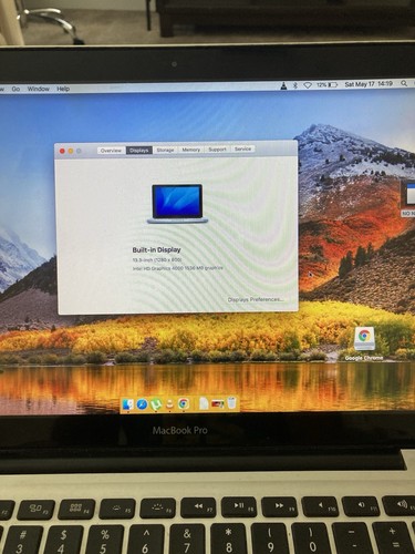 Apple MacBook Pro 13 Inch laptop 4GB (Mid 2012) 2.5 GHZ Mojave Intel Core i5 - Picture 3 of 10