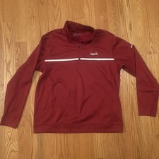 Nike Golf Therma Fit 1/4 Zip Size Large Pullover Sweater Lightweight Red 