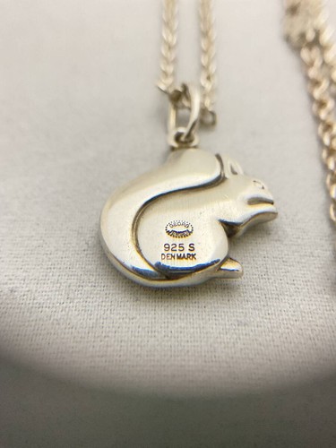 Genuine GEORG JENSEN Squirrel Necklace 925 Sterling Silver #455 - Picture 7 of 9