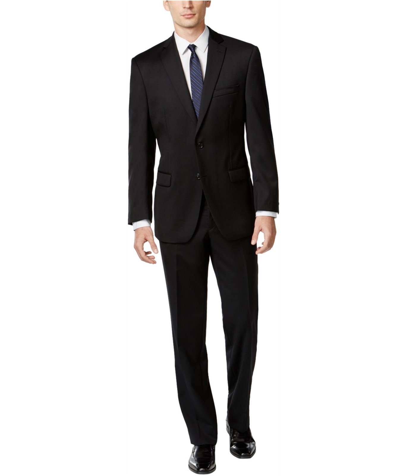 Calvin Klein Mens Solid Two Button Formal Suit, b… - image 1