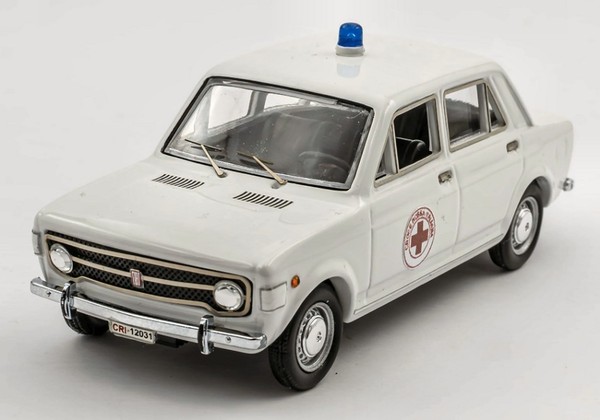 Rio 1/43 Fiat 128 Italienisches Rotes Kreuz 1970 Statisches Modell Diecast-image