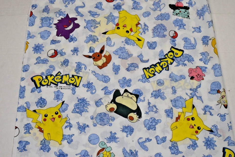 Hoja Plana Pokemon Vintage Nintendo Twin Talla 1998 Personajes All Over Foto 2 de 4