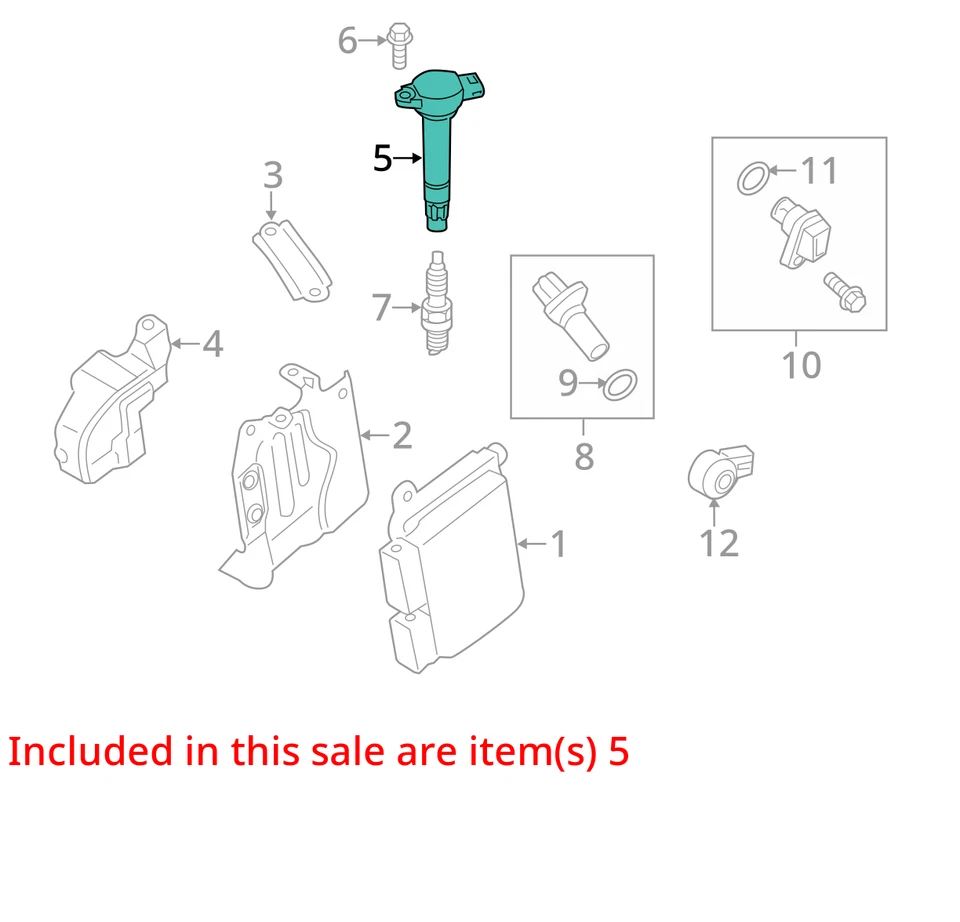 Paquete de encendedor de bobina de encendido Mitsubishi Outlander 2007-2016 KWPPR Foto 3 de 4