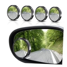 4PCS Car Blind Spot Mirrors, Adjustable HD Glass Auto Side Rear View Black