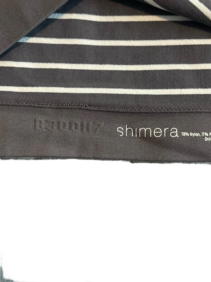 Shimera Tank Top Womens Size M Beige White Striped Sleeveless Activewear Shirt - Image 4 of 4