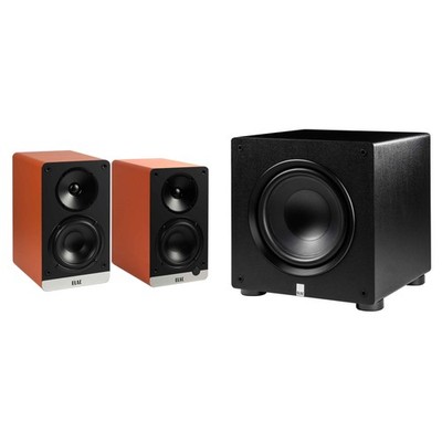 Elac DCB41-OR - Debut ConneX 4.5'' Powered Speakers - Orange, Pair and Elac PS...
