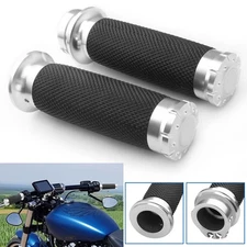 Hand Grips 1" Motorcycle Handlebar Grips Cable Throttle Fit For Harley Dyna