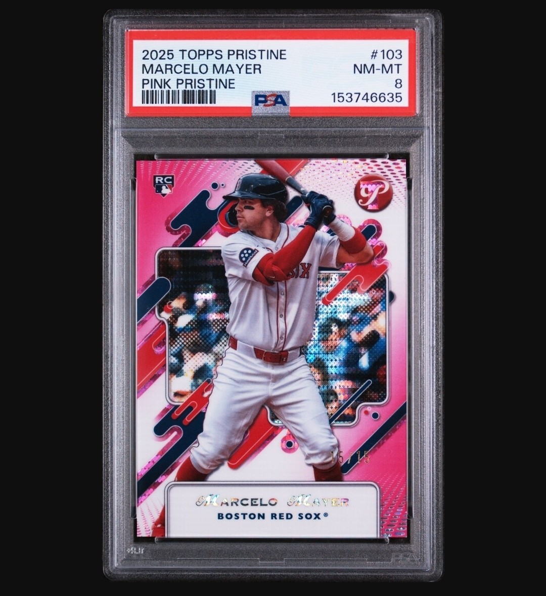 2025 Topps Pristine - Marcelo Mayer #103 Pink Refractor /15  SET OF 2 Both 15/15 view 2