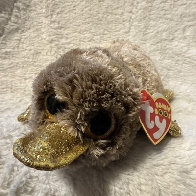 Ty Beanie Boos  PERRY  Platypus Soft Stuffed Animal Toy Gold Sparkle