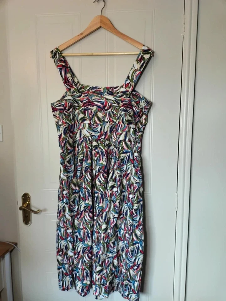 Carolyn Barker Cotton Summer Dress - Size 16 (Bag 15) - Image 2 of 4