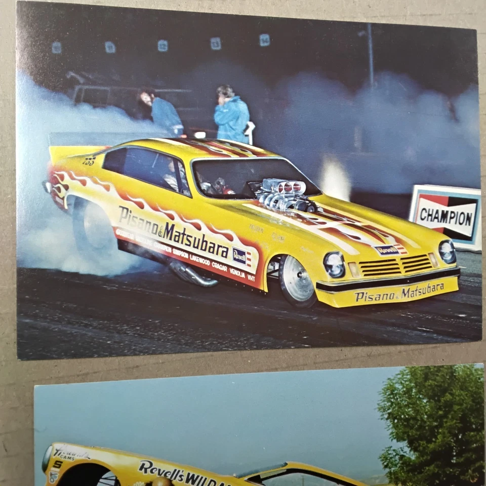 Lote de 2 folletos de carreras de arrastre modelo Revell 1974 Wild Man Willie Borsch Dodge Foto 4 de 4