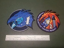 NASA SPACEX CREW-1 & 2 MISSION PATCH 4" USA HUMAN SPACEFLIGHT ISS ESA ASTRONAUT