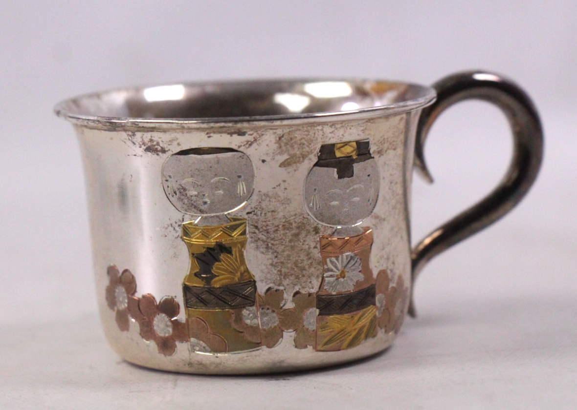ANTIQUE BEBE SILVER 3点セット Vintage Japanese Sterling Silver 3pc Baby Set w/ Box | eBay