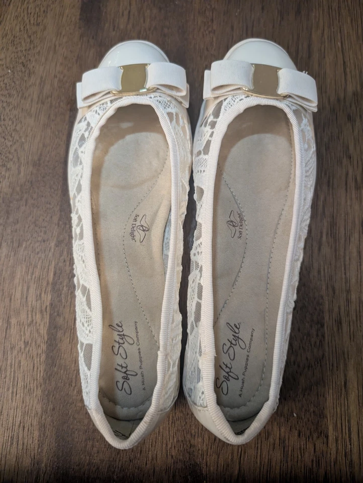 Mocasín Hush Puppies Estilo Suave Para Mujer Fagan Blanco Encaje Sin Cordones 8M Totalmente Nuevo Foto 3 de 4