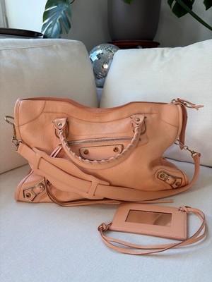 BALENCIAGA - LE CITY Classic Metallic Edge City bag - Rose Peche - Medium