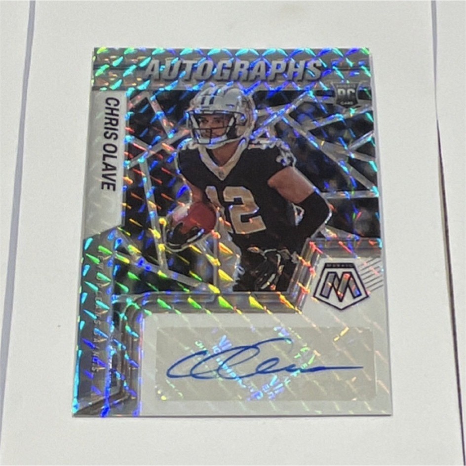 2022 Panini Mosaic Chris Olave Autograph Rookie Prizm #RAM-CO Saints