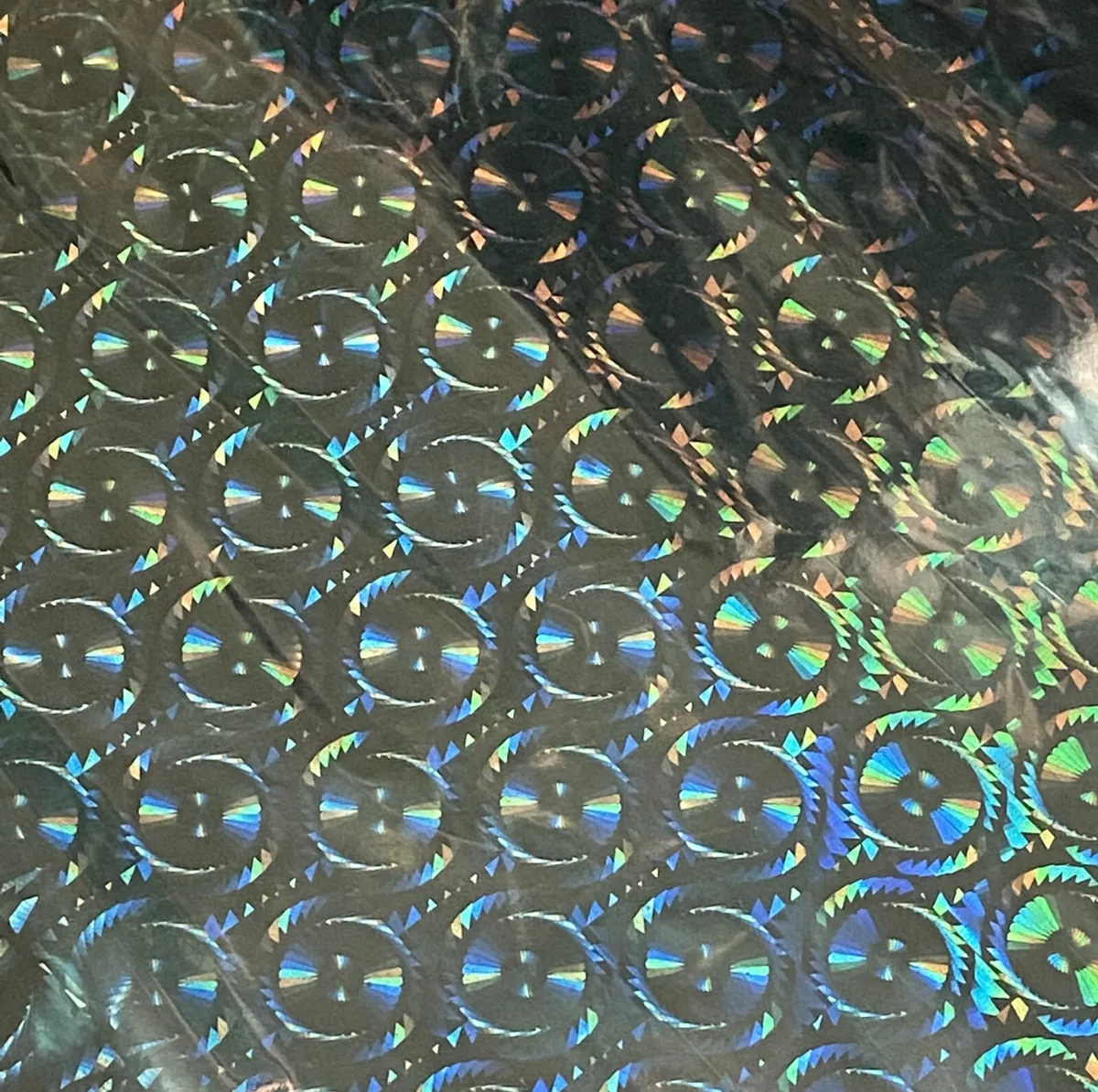 Aqua Wrapping Paper Gift Wrap Holographic Sheets 10 Circles Holographic Ds1