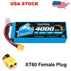 Yowoo 4S 14.8V 4000mAh XT60 150C Lipo Battery Graphene for Drone Car Helicopter