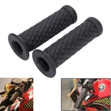 Pair 7/8" 22mm Handlebar Gel Rubber Hand Grips For Honda CBR 250R 600RR 650 1000