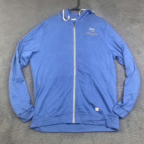 Marine Layer Afternoon Hoodie Herren X-Large blau durchgehender Reißverschluss * Firmenlogo 13762 - Bild 1 von 12