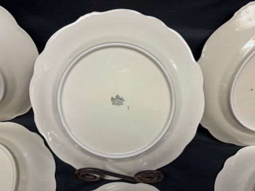 Rosenthal "MOSS ROSE" Pompadour ~ Ivory ~ Set of 6 ~ Dinner Plates ~ 10 1/8" - Picture 7 of 8