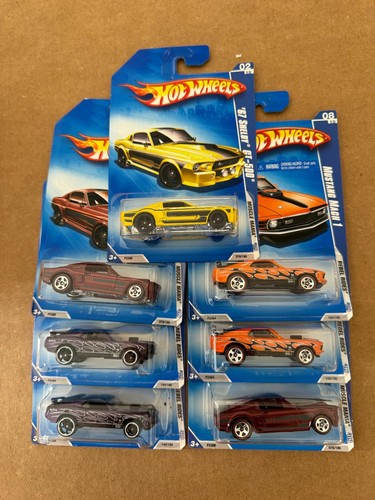 Hot Wheels Lot 7x 67 Shelby Muscle Mania / Mustang Mach 1 Rebel Rides E59