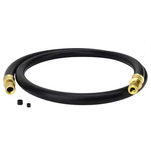 1/2" Diameter Hose, 3/8" FL to 1/4" FL Vacuum Certified Refrigerant Hose, 6'