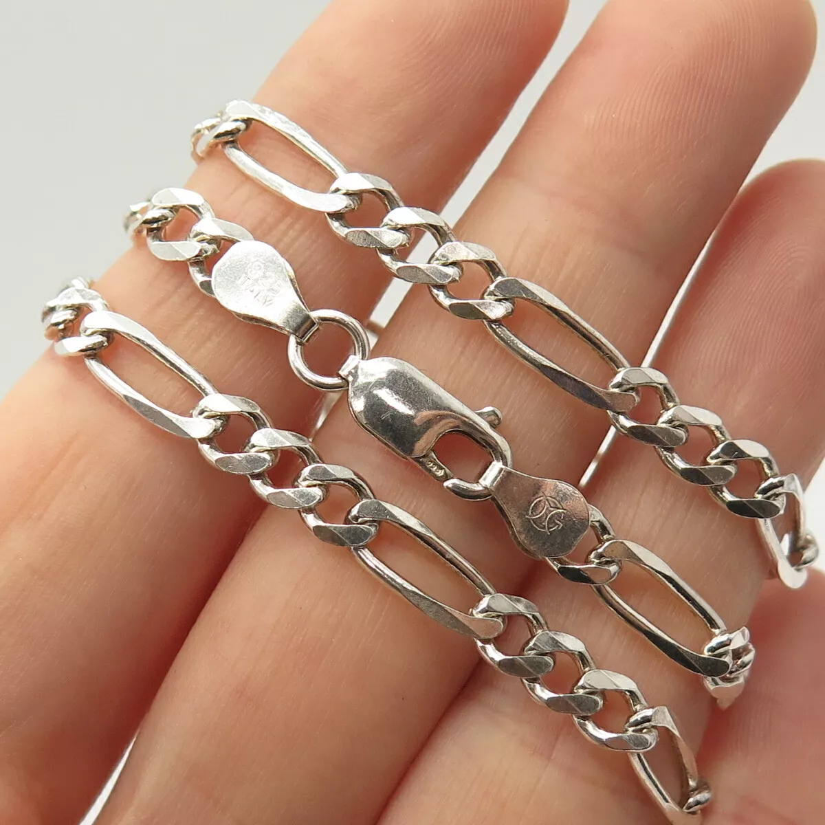 925 sterling cheap silver figaro chain