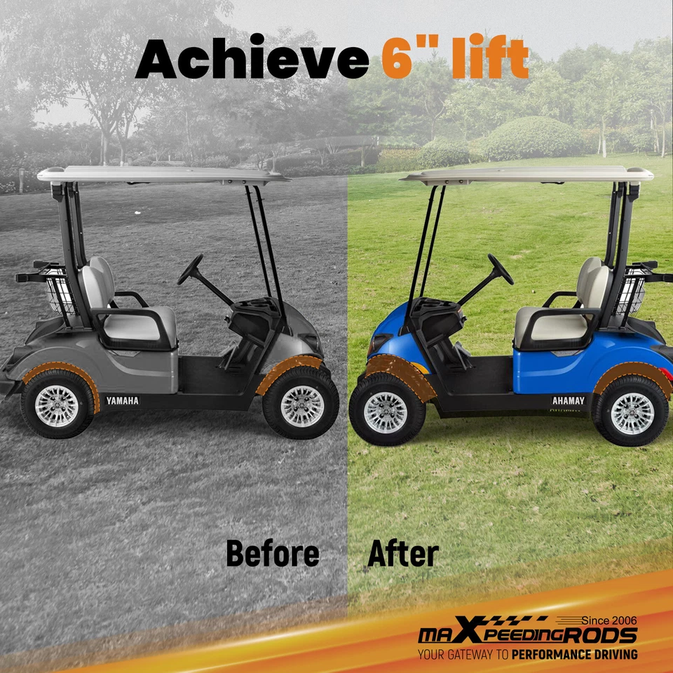 Kit de soportes de elevación de brazo en A de 6"" para carro de golf Yamaha G2 G9 eléctrico/gas 1985-1995 Foto 4 de 4