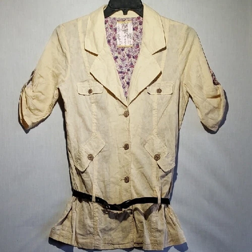 Free People Belted BOHO Style Womens Top Size 8