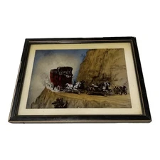 C&A Richards Framed Art Print Mail Coach at the Riviera Berlin Boston MAVintage 