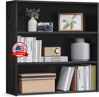 Estantería, Librería Abierta De 3 Niveles Con Almacenamiento Ajustable NEW US