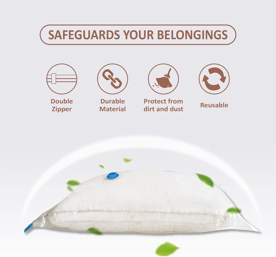 Vacuum Storage Bags, 10 Small Space Saver Bags 10 Small, Blue, Clear eBay