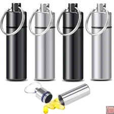 4pcs Pill Case, Travel Pill Case, Keychain Pill Holder, Portable Container Mini