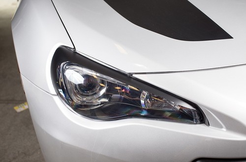 Vinyl Decal Solid Headlight Brow Cover Wrap Kit for Subaru BRZ 2013-2014 - Black - Bild 6 von 7