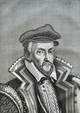 GASPARD DE COLIGNY ADMIRAL OF FRANCE (1516-1572) PORTRAIT ENGRAVING 1770